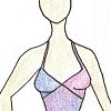Another drawing done for a member of AFO, this is a dress design for Proxy's character, Azalea.