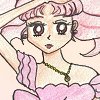I'm so not used to drawing her as a child ::laugh::  I never get her hair right.  This is an insanely hard dress to copy, too, but I think the color scheme of her dress, hair, pillar, and background, all came together nicely!