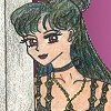 I've said it before and I'll say it again--this is one of the hardest hair shades to achieve.  Still and all, she was very much fun to draw, and I think this is one of my best Pluto pics yet.